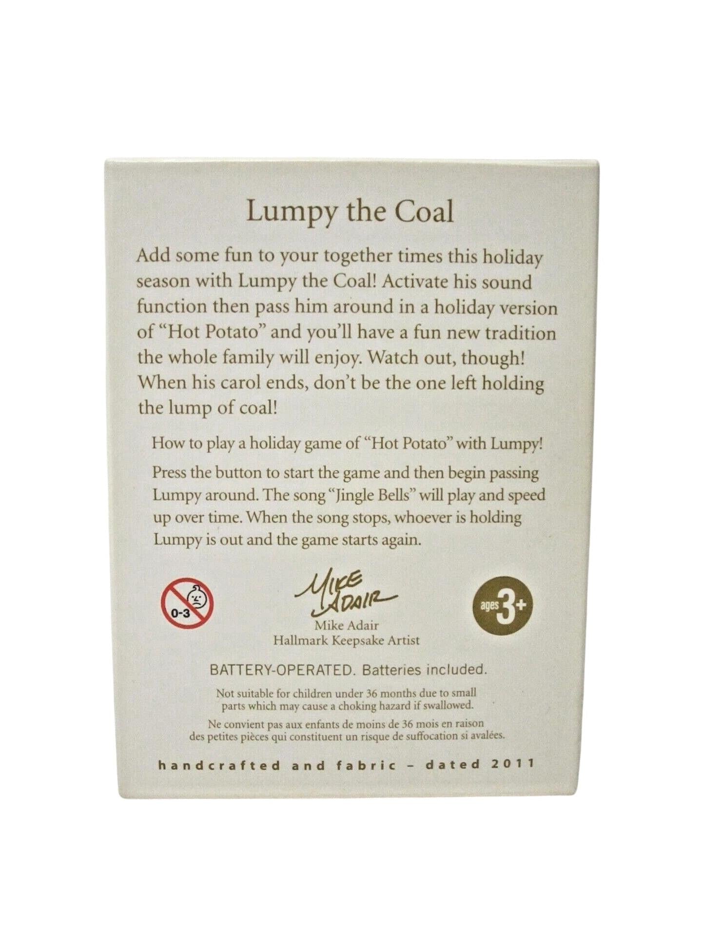 2011 Lumpy the Coal Hallmark Ornament (Stocking) QXG4769