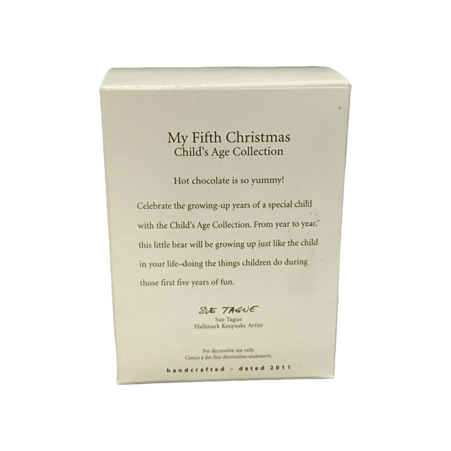 2011 My Fifth Christmas Hallmark Ornament (Child's Age Collection) QXG7623