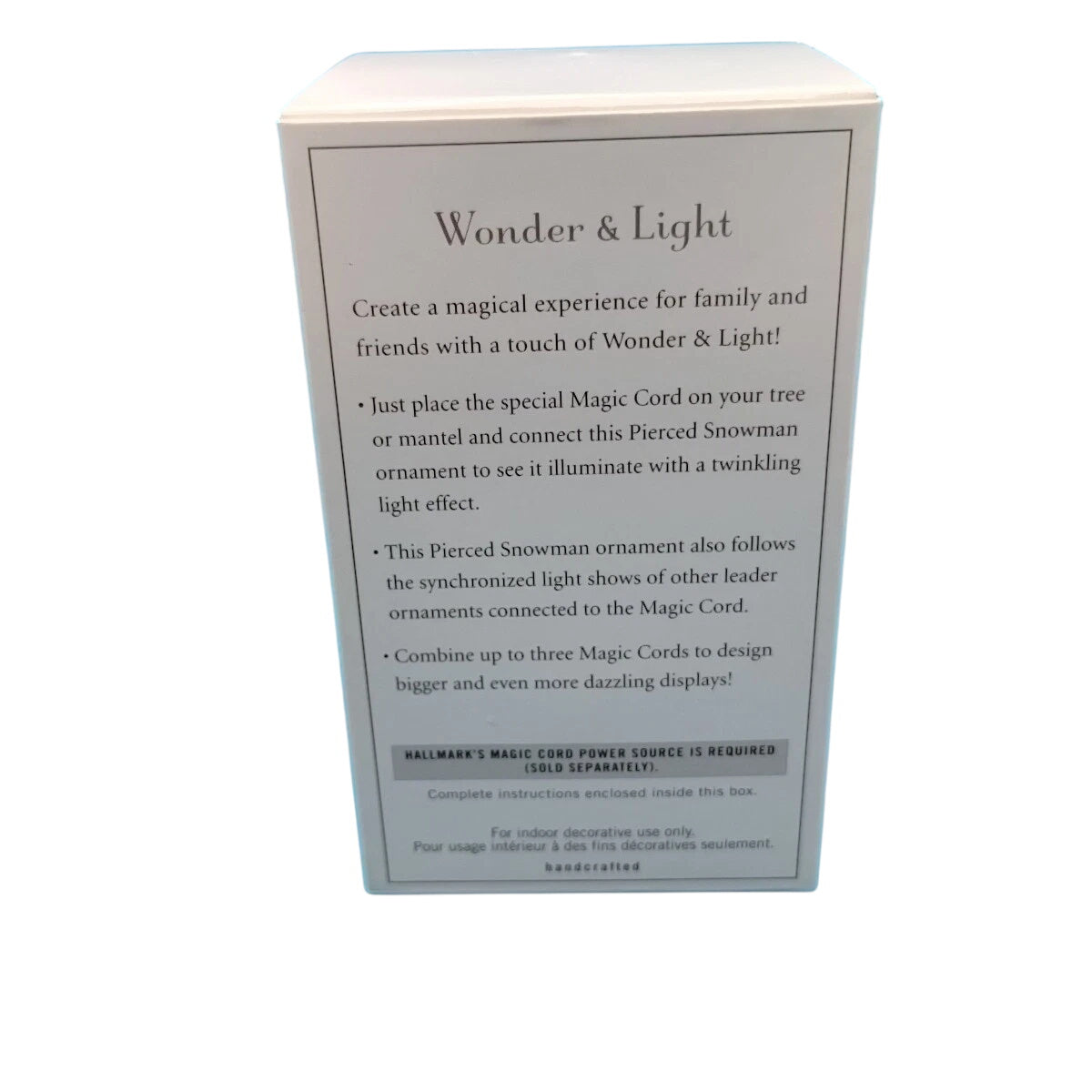 2011 Pierced Snowman Hallmark Ornament (Wonder and Light) QXG3659