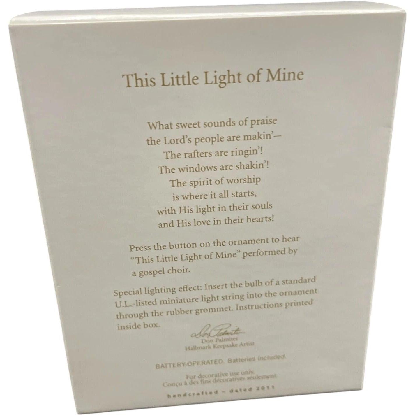 2011 This Little Light of Mine Hallmark Ornament (Church) QXG4827