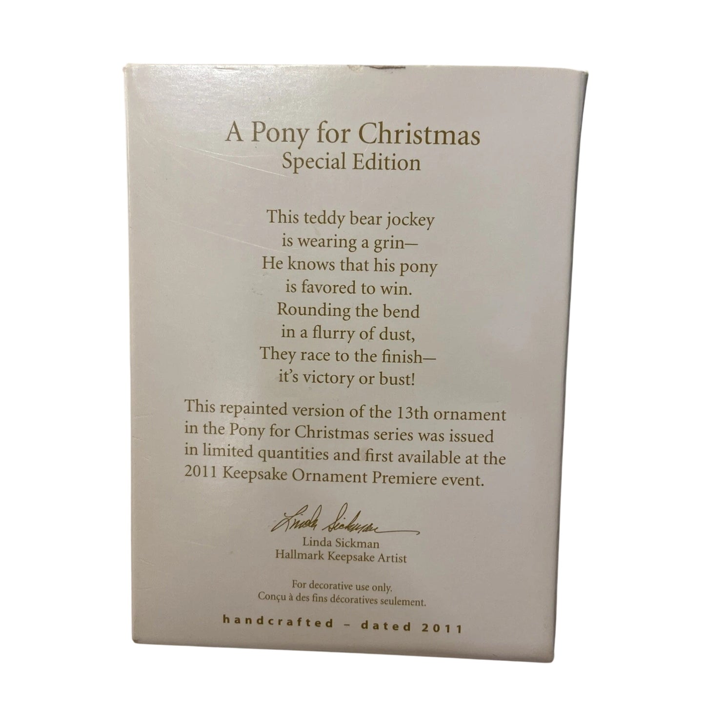 2011 A Pony for Christmas Hallmark Ornament (A Pony for Christmas) QX8877 Image6