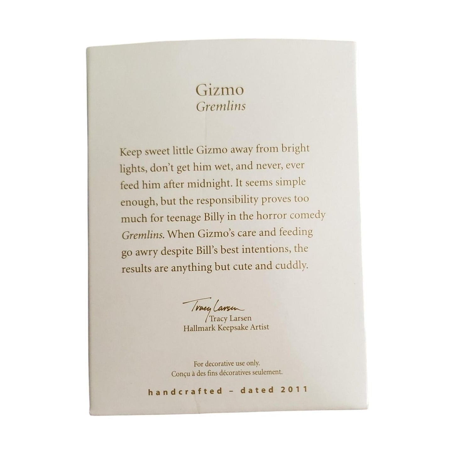 2011 Gizmo Hallmark Ornament (Gremlins) QXI2947