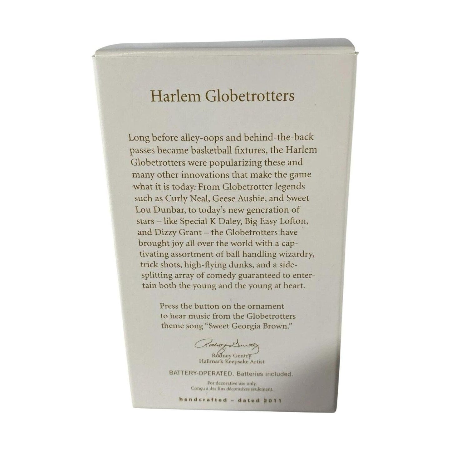 2011 Harlem Globetrotters Hallmark Ornament (Basketball) QXI2207