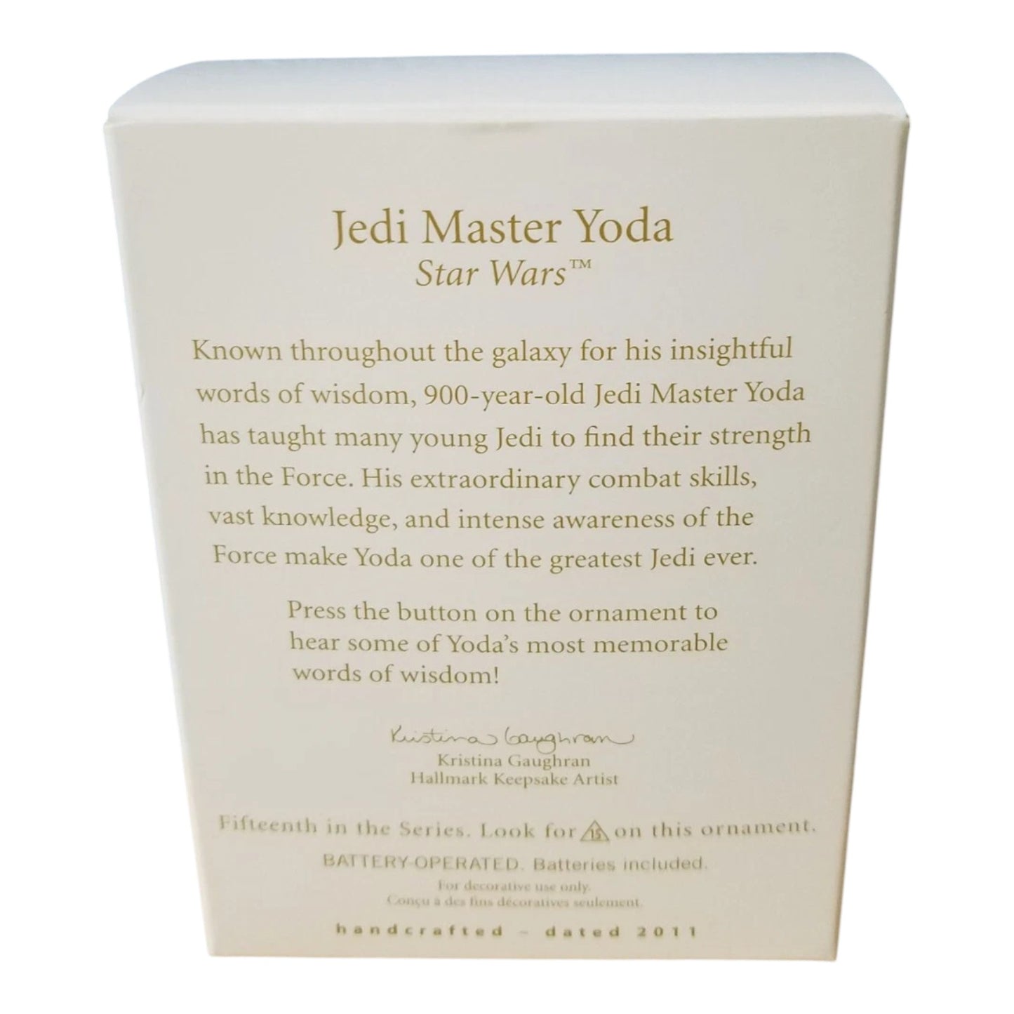 2011 Jedi Master Yoda Hallmark Ornament (Star Wars) QX8867