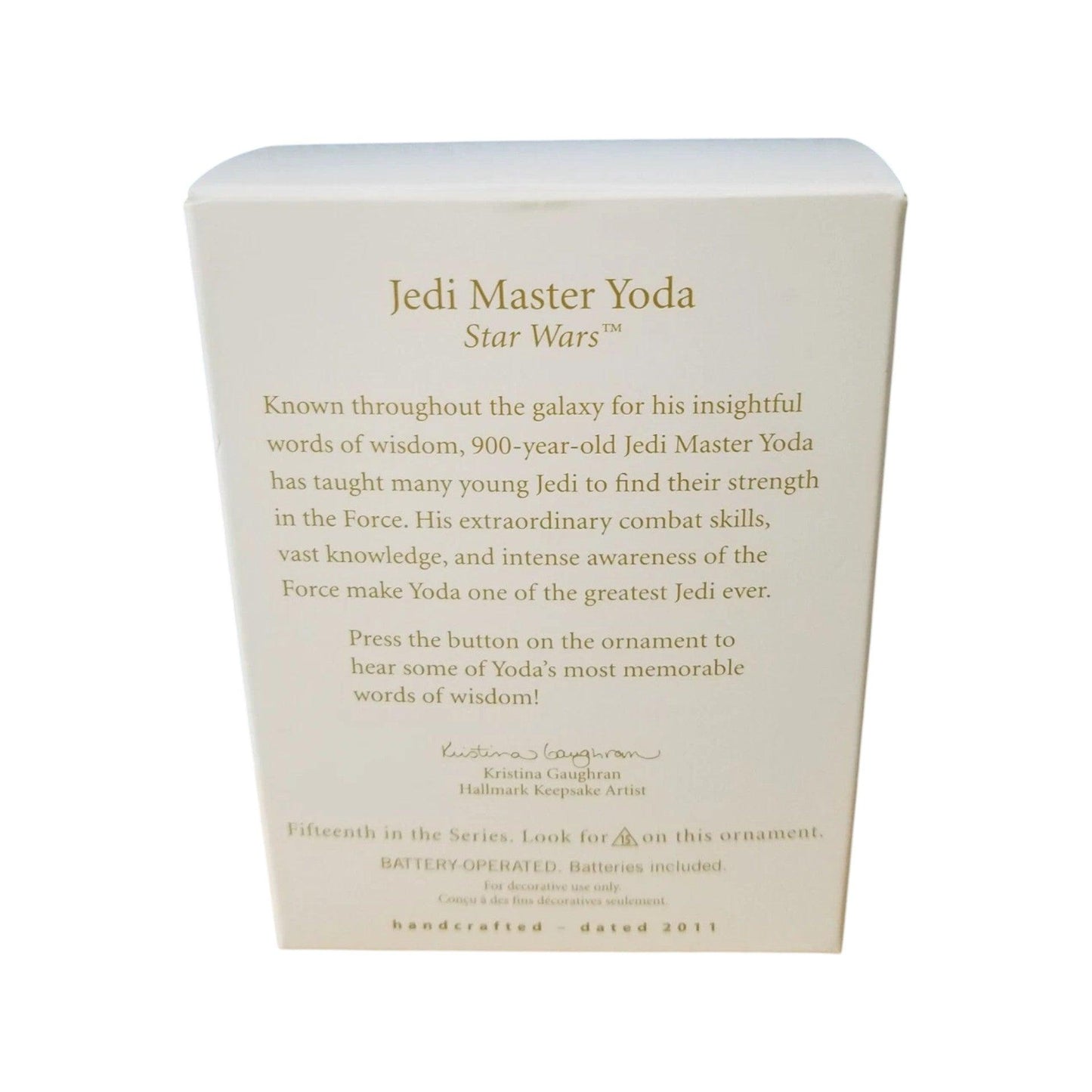 2011 Jedi Master Yoda Hallmark Ornament (Star Wars) QX8867