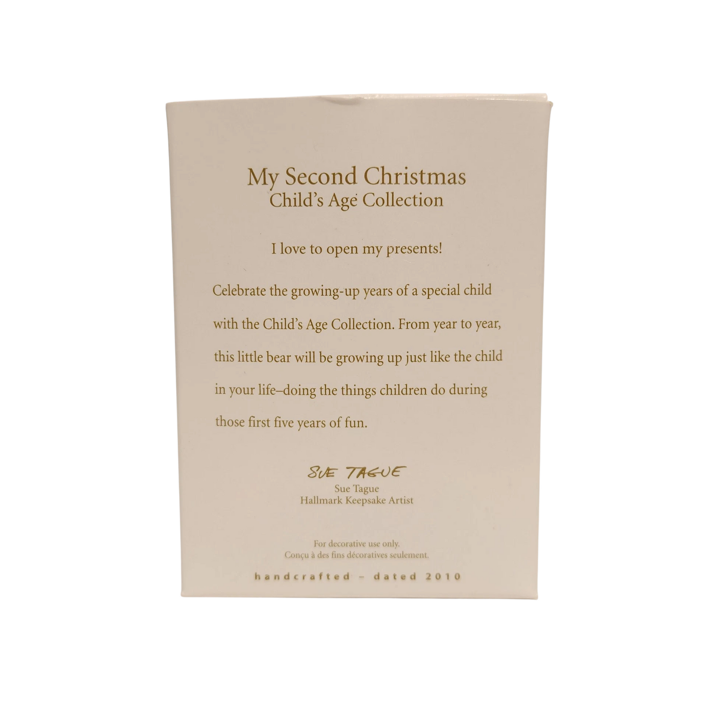 2011 My Second Christmas Hallmark Ornament (Child's Age Collection) QXG7606