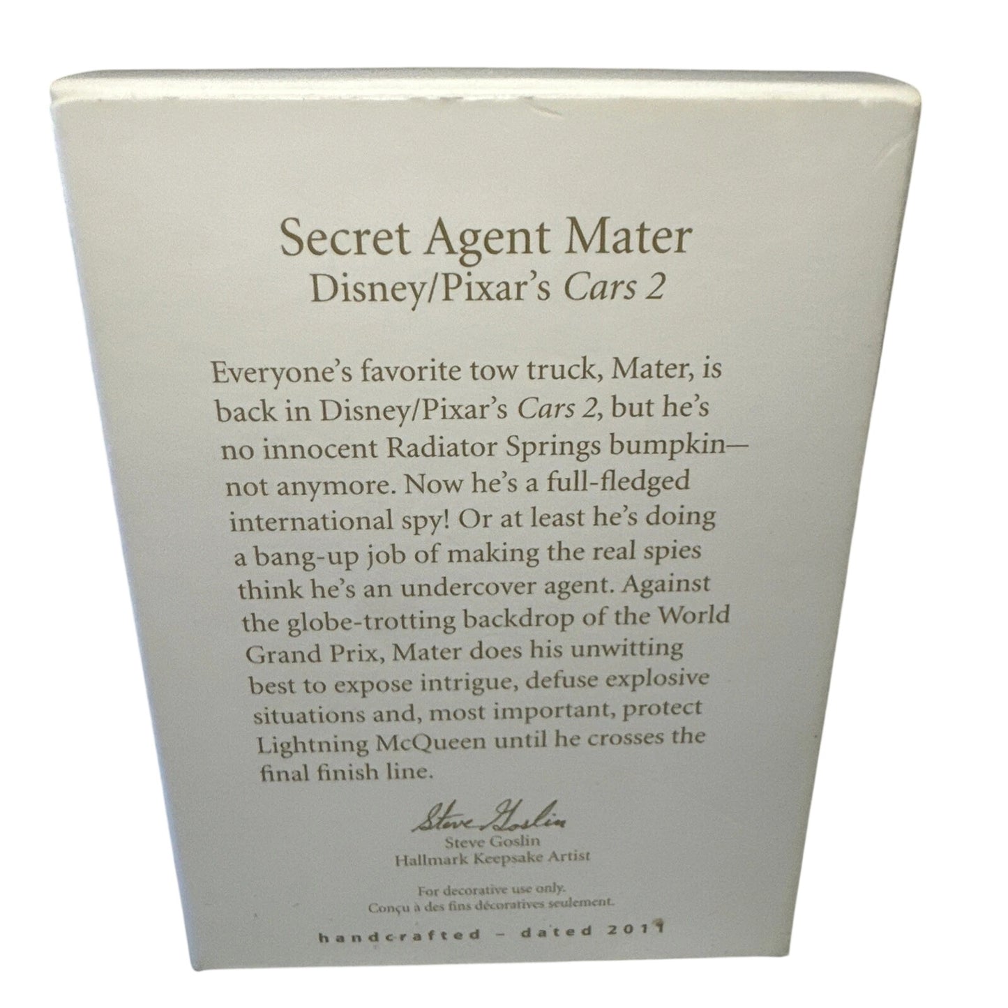 2011 Secret Agent Mater Hallmark Ornament (Cars2) QXD1619 Image5