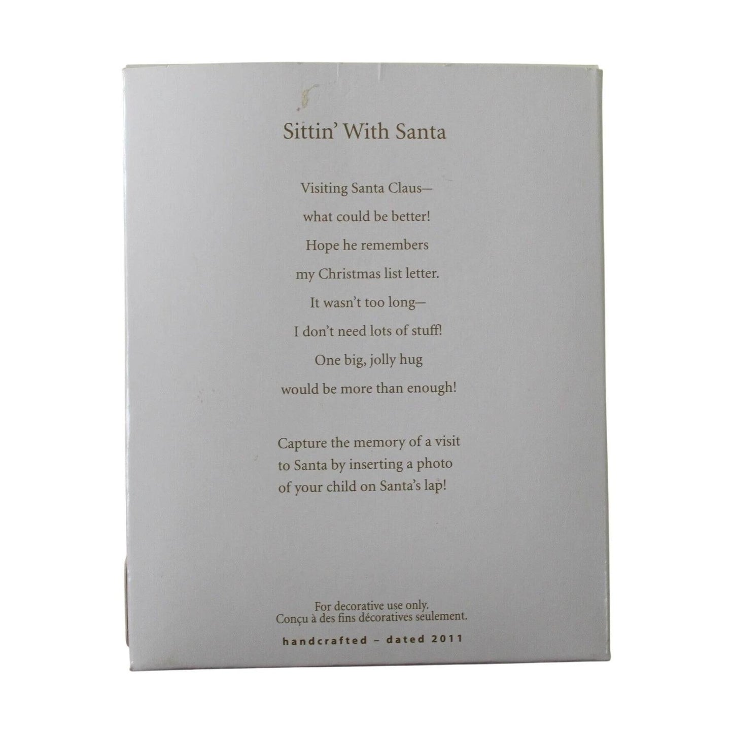 2011 Sittin' With Santa Hallmark Ornament (Photo Holder) LPR3469 Image4