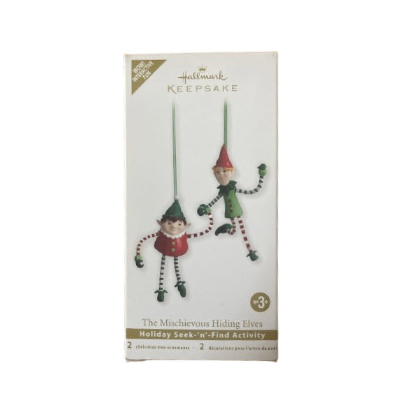 2011 The Mischievous Hiding Elves Hallmark Ornament (Elves) QXG4709