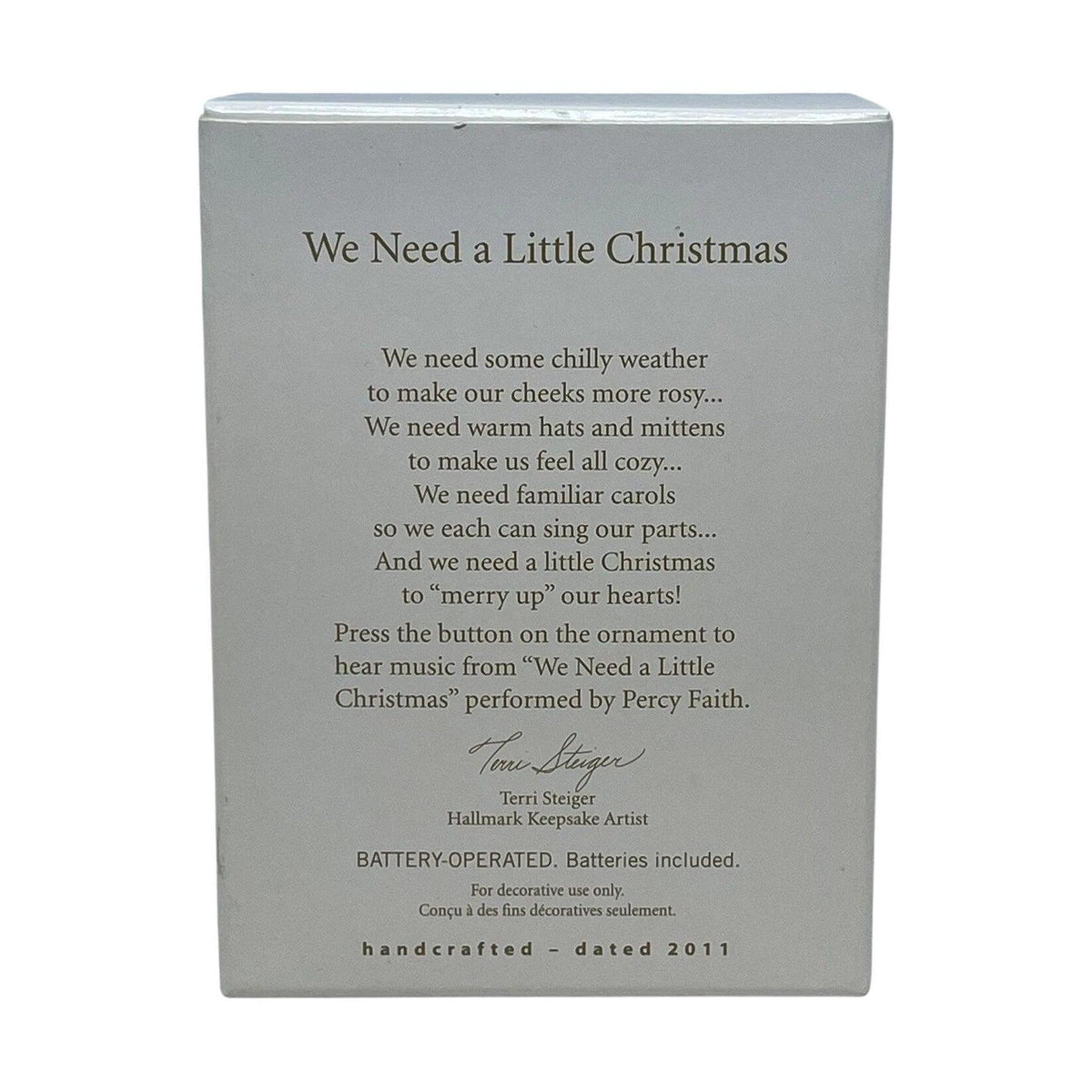 2011 We Need a Little Christmas Hallmark Ornament (Snowman) QXG3237 Image6