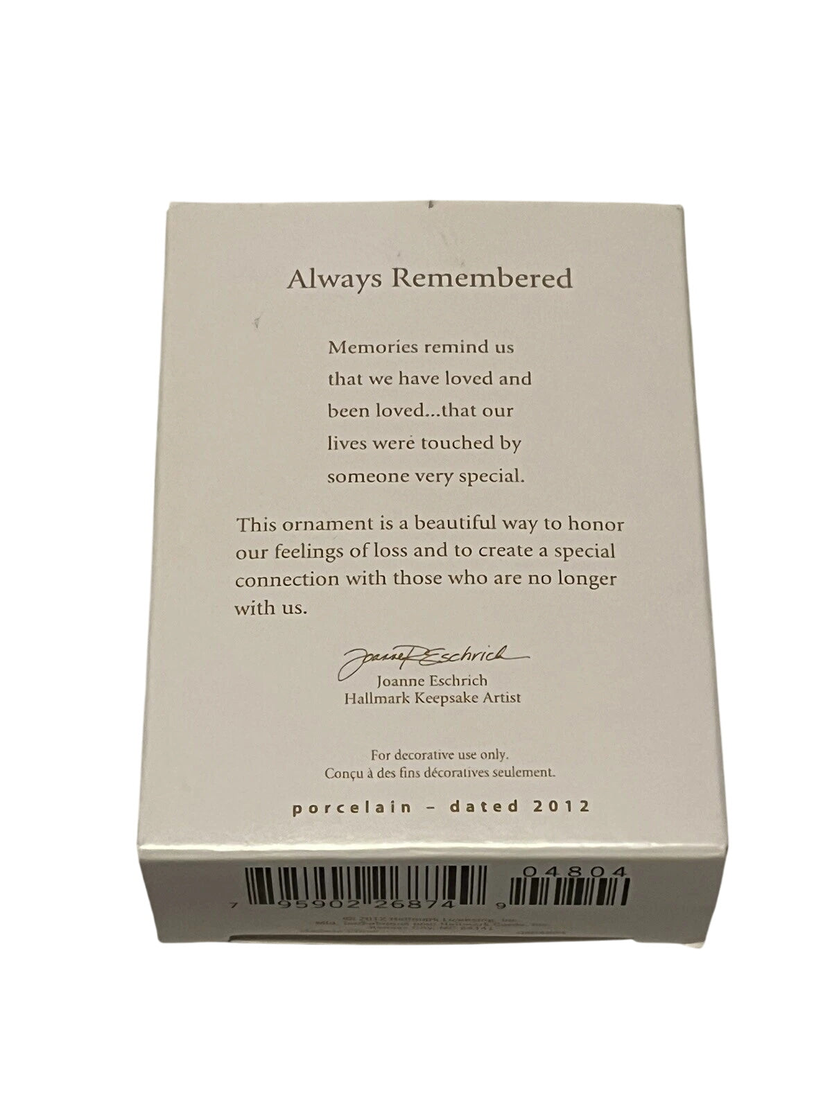 2012 Always Remembered Hallmark Ornament (Always Remembered) QXG4804