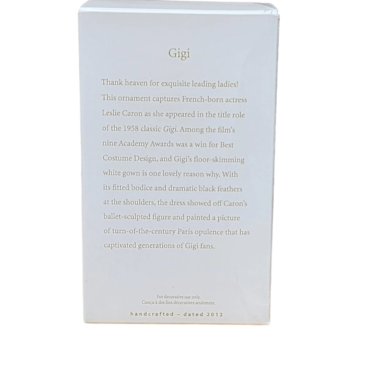 2012 Gigi Hallmark Ornament (Movie) QXI2964