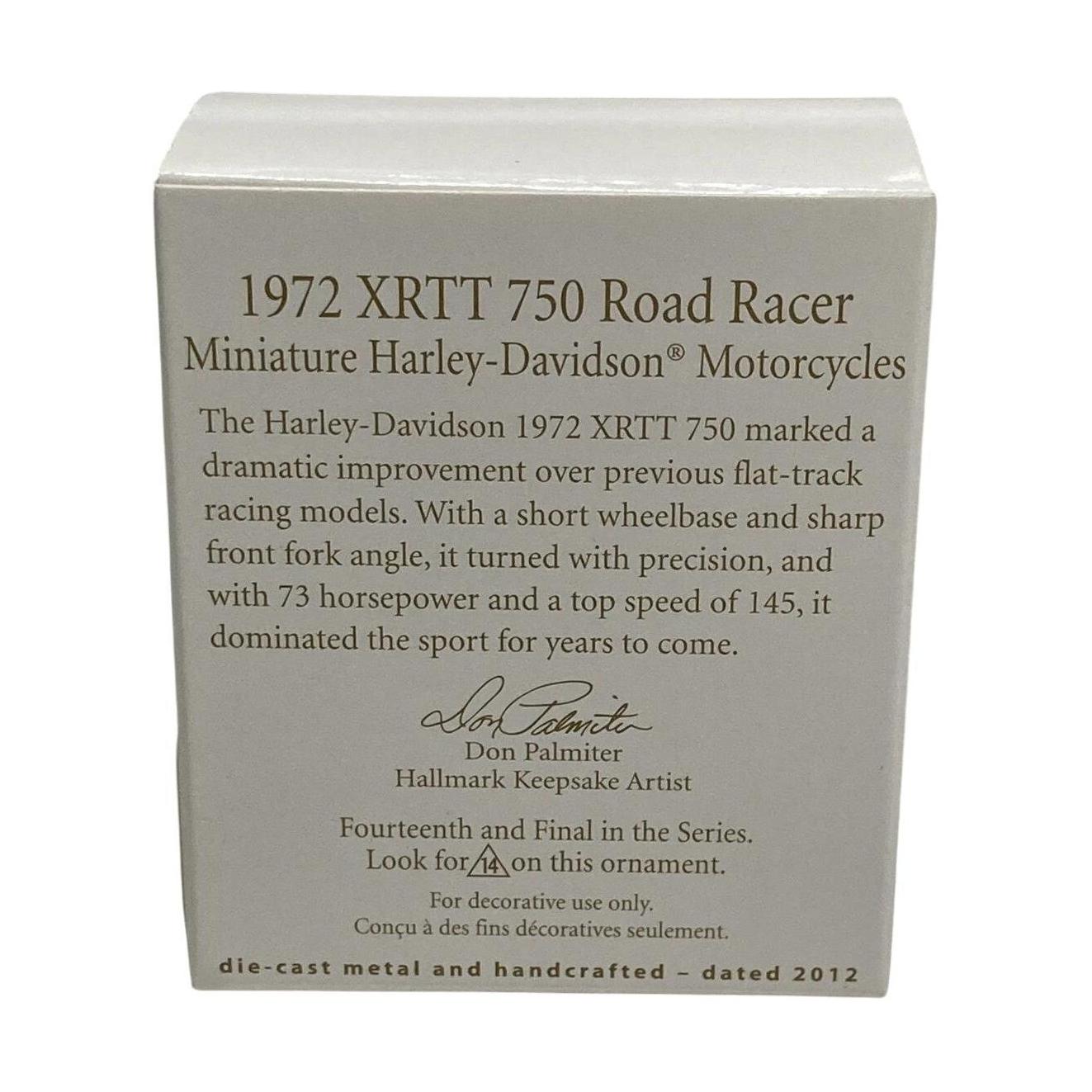 2012 Hallmark Ornament (1972) XRTT 750 Road Racer Hallmark Ornament (Harley-Davidson) QXM9004