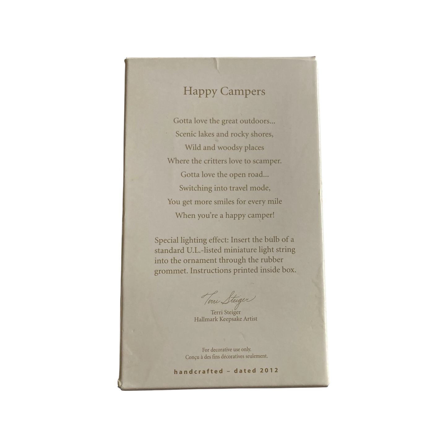2012 Happy Campers Hallmark Ornament (Camp) QXG4324