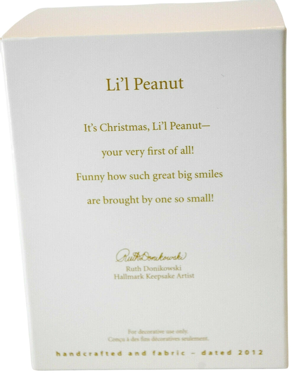 2012 Li'l Peanuts Hallmark Ornament (Baby's First Christmas) QXG4644