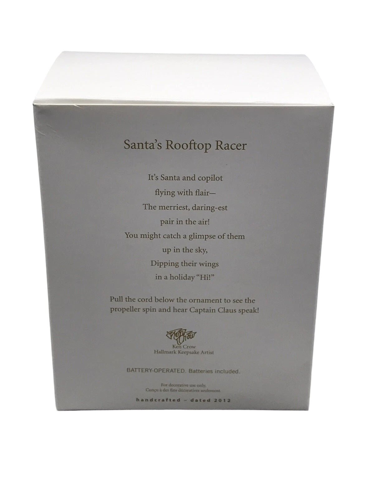 2012 Santa's Rooftop Racer Hallmark Ornament (Santa Claus) QXG3204