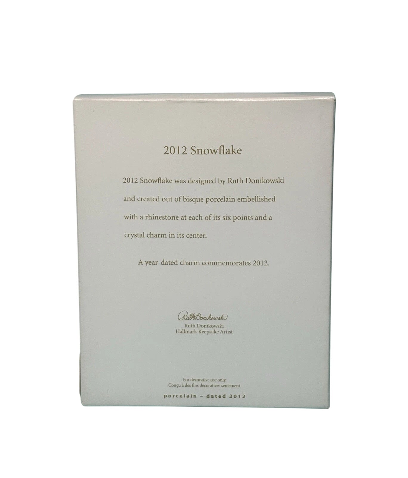 2012 Snowflake Hallmark Ornament (Snowflake) QXG3514