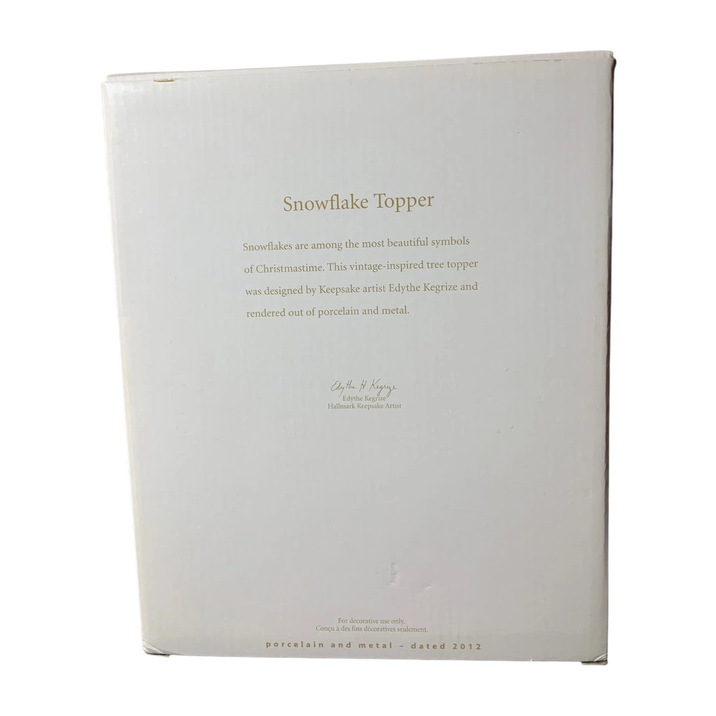 2012 Snowflake Topper Hallmark Ornament (Snowflake) QXG3571