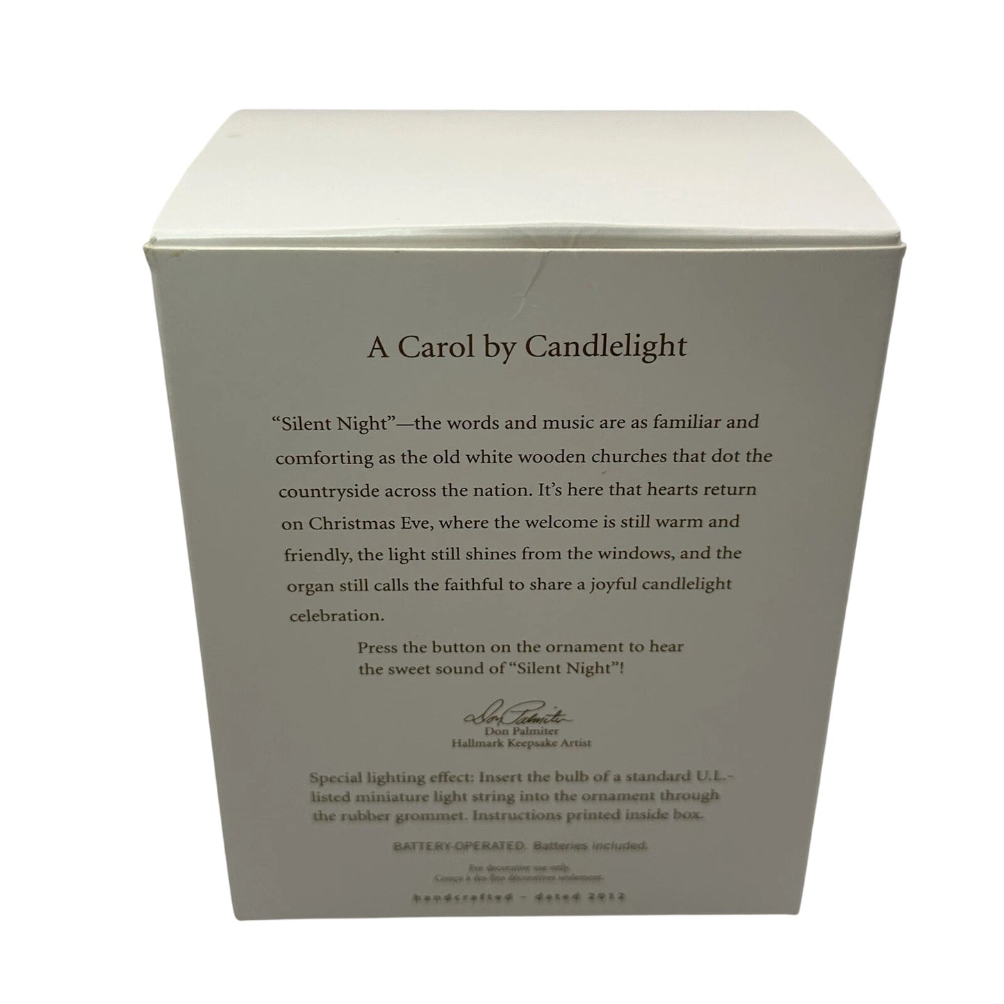 2012 A Carol by Candlelight Hallmark Ornament (Church) QXG4601