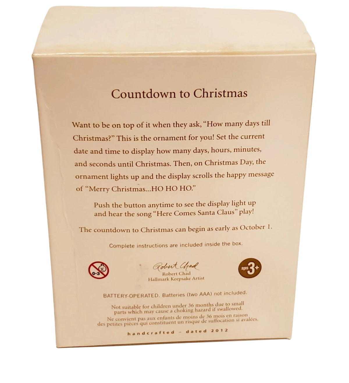 2012 Countdown to Christmas Hallmark Ornament (Countdown to Christmas) QXG4004 Image5