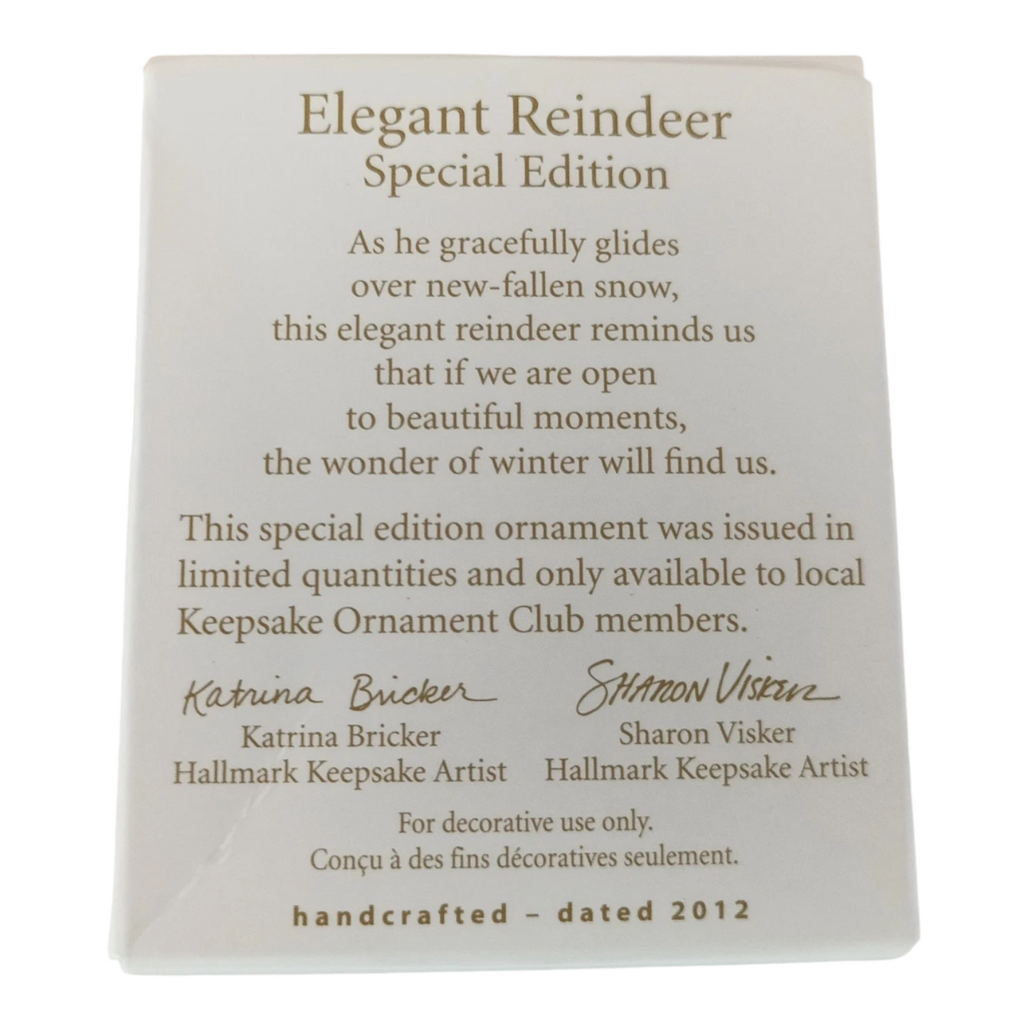 2012 Elegant Reindeer Hallmark Ornament (Reindeer) QXC9149 Image4