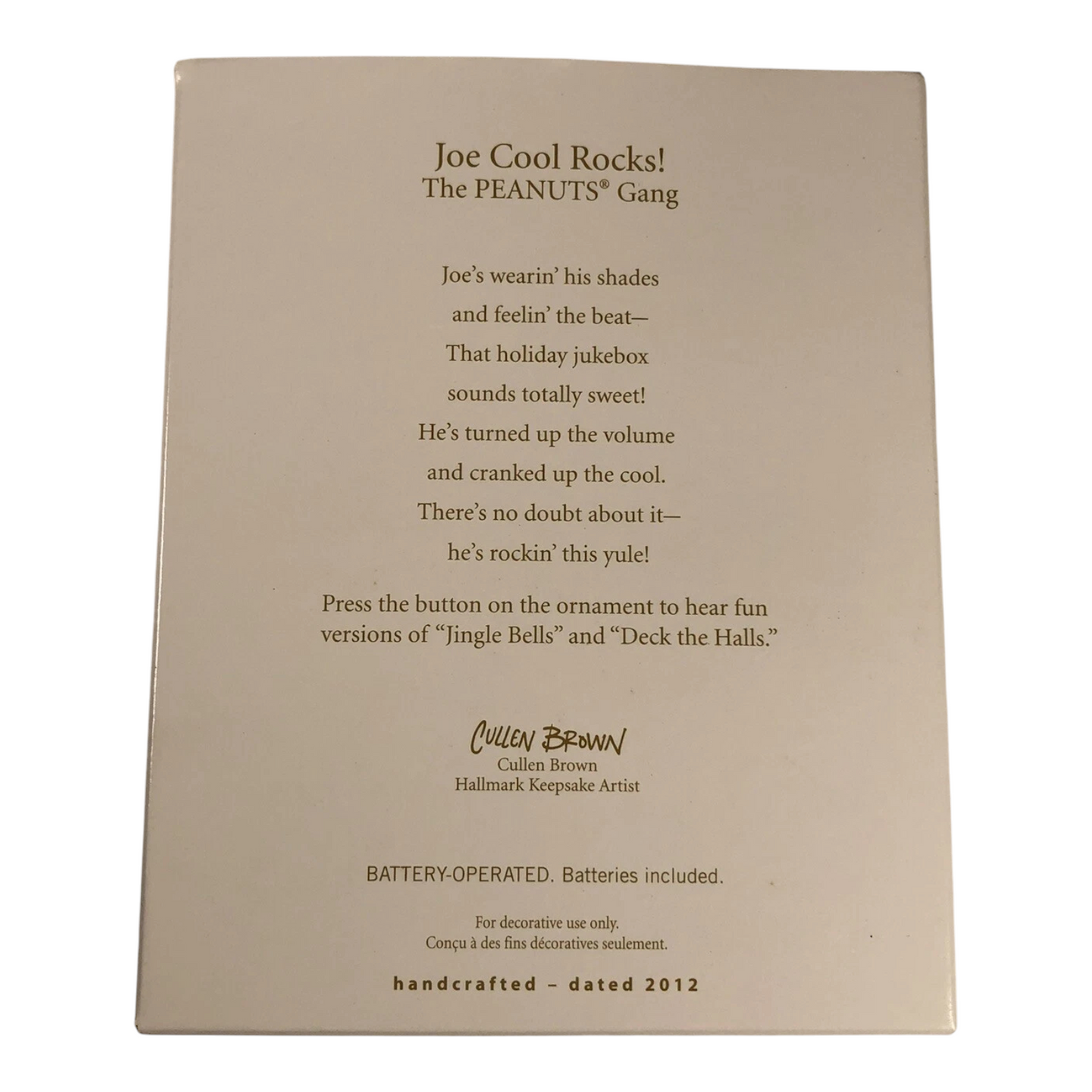 2012 Joe Cool Rocks! (Peanuts)