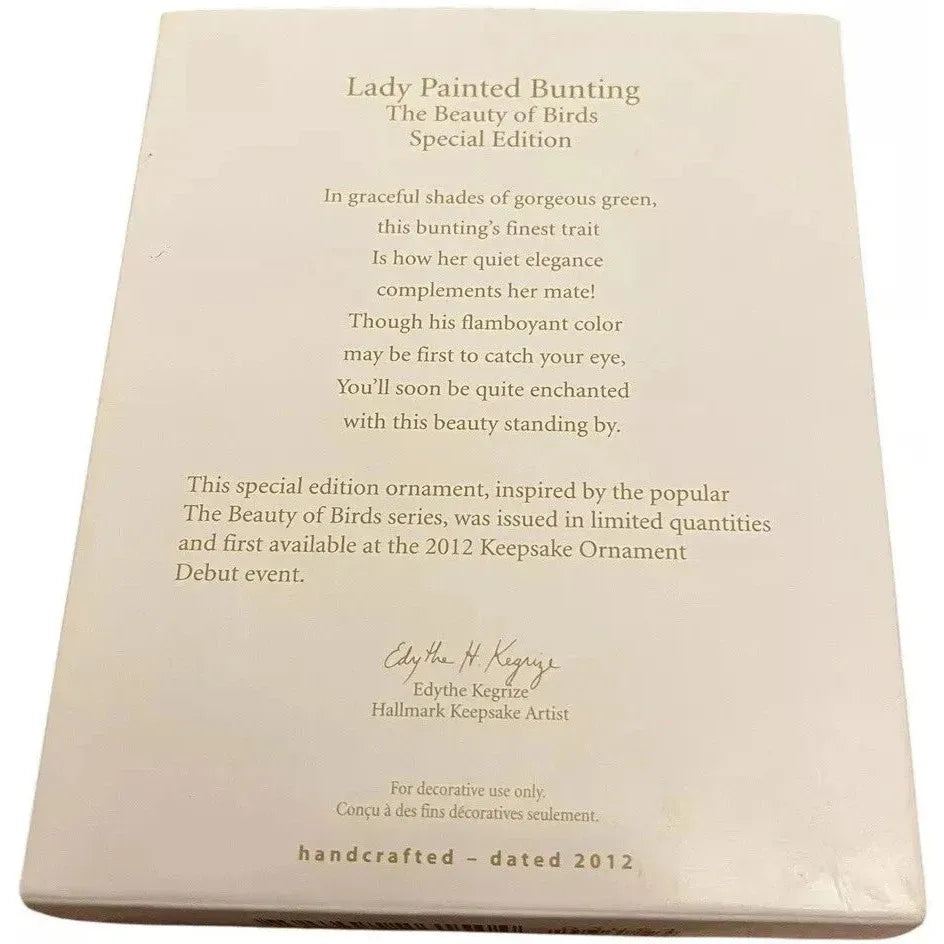 2012 Lady Painted Bunting (Beauty of Birds)