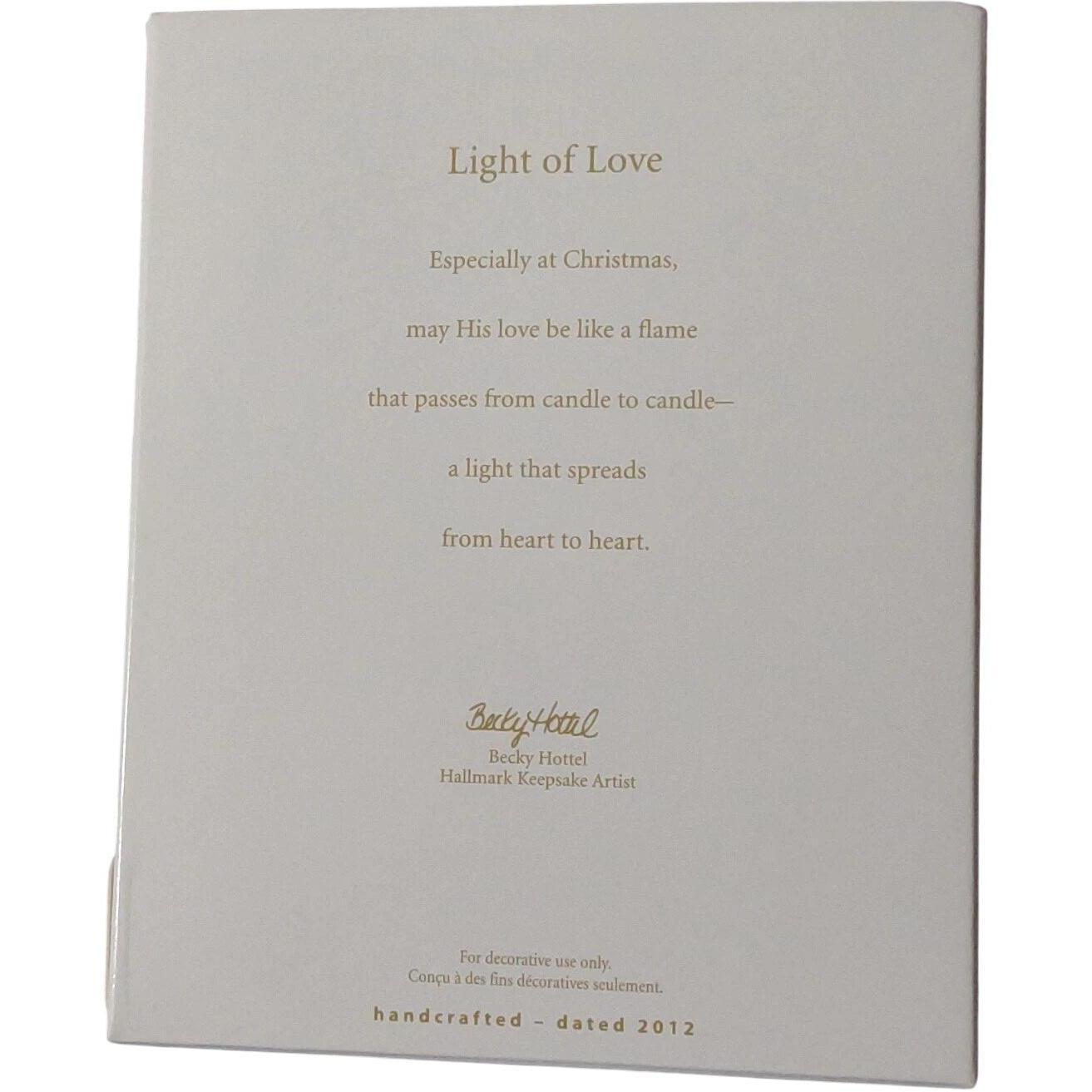 2012 Light of Love Hallmark Ornament (Candle) QXG4631