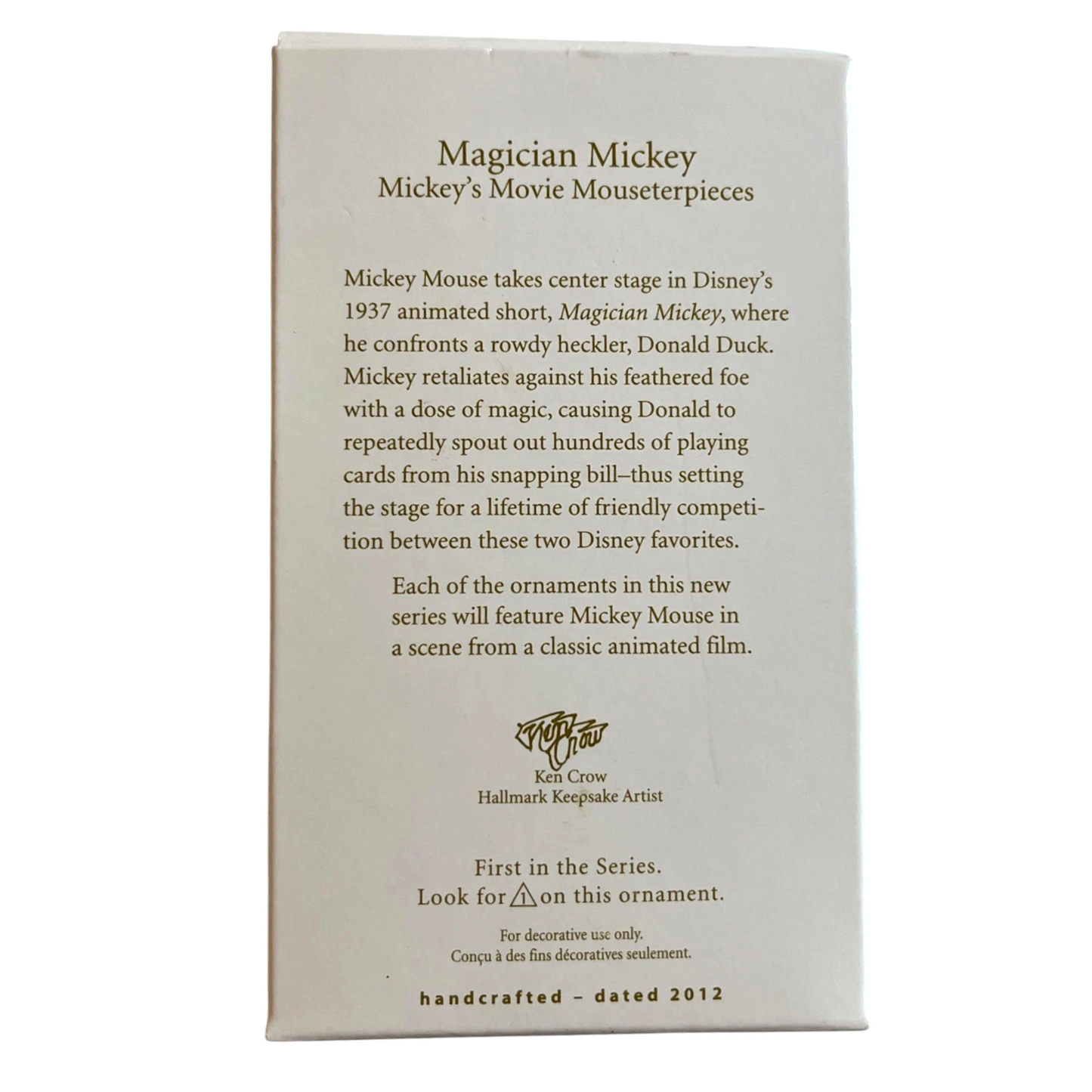 2012 Magician Mickey Hallmark Ornament (Mickey's Movie Mousterpieces) QX8294