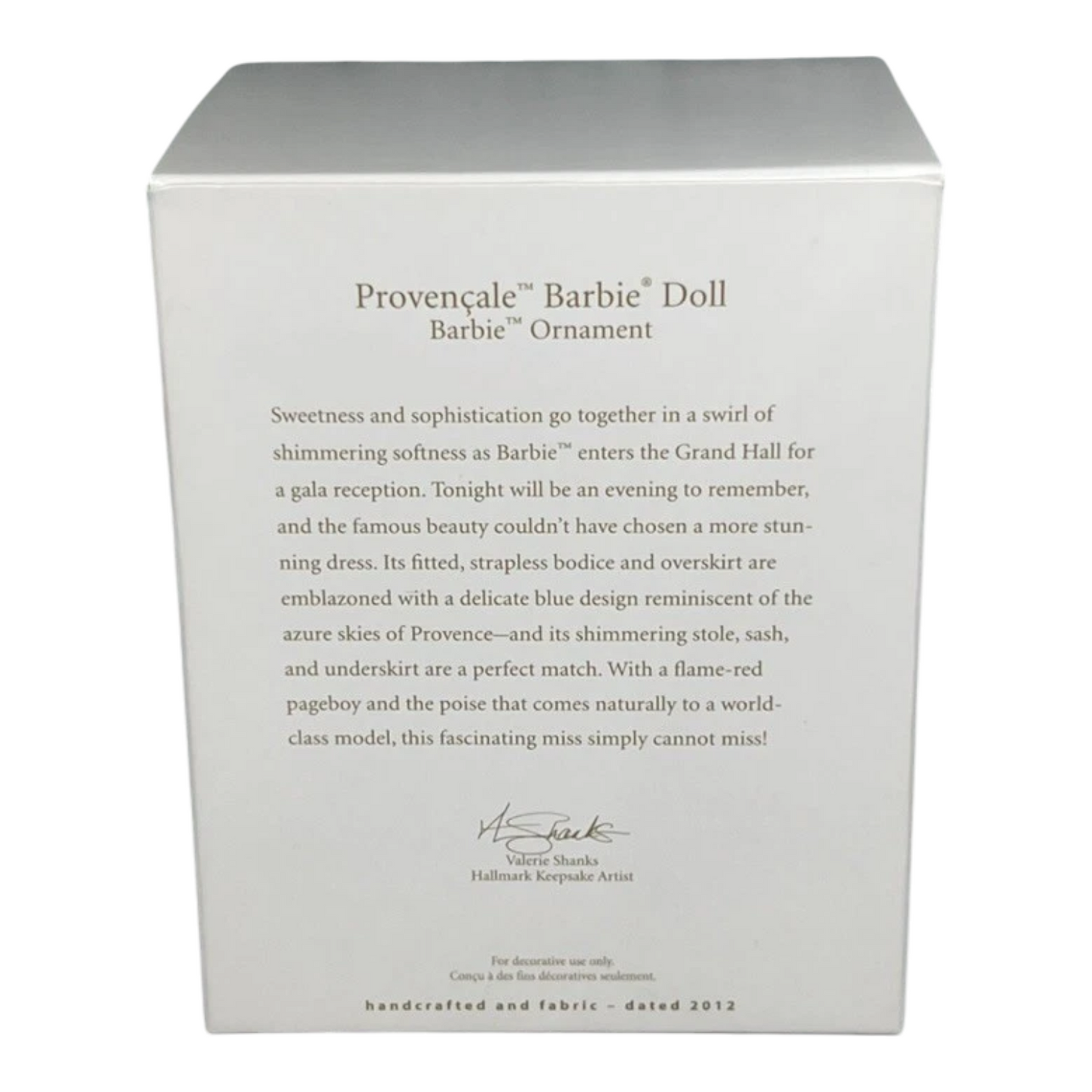 2012 Provencale Hallmark Ornament (Barbie) QXI2691 Image5