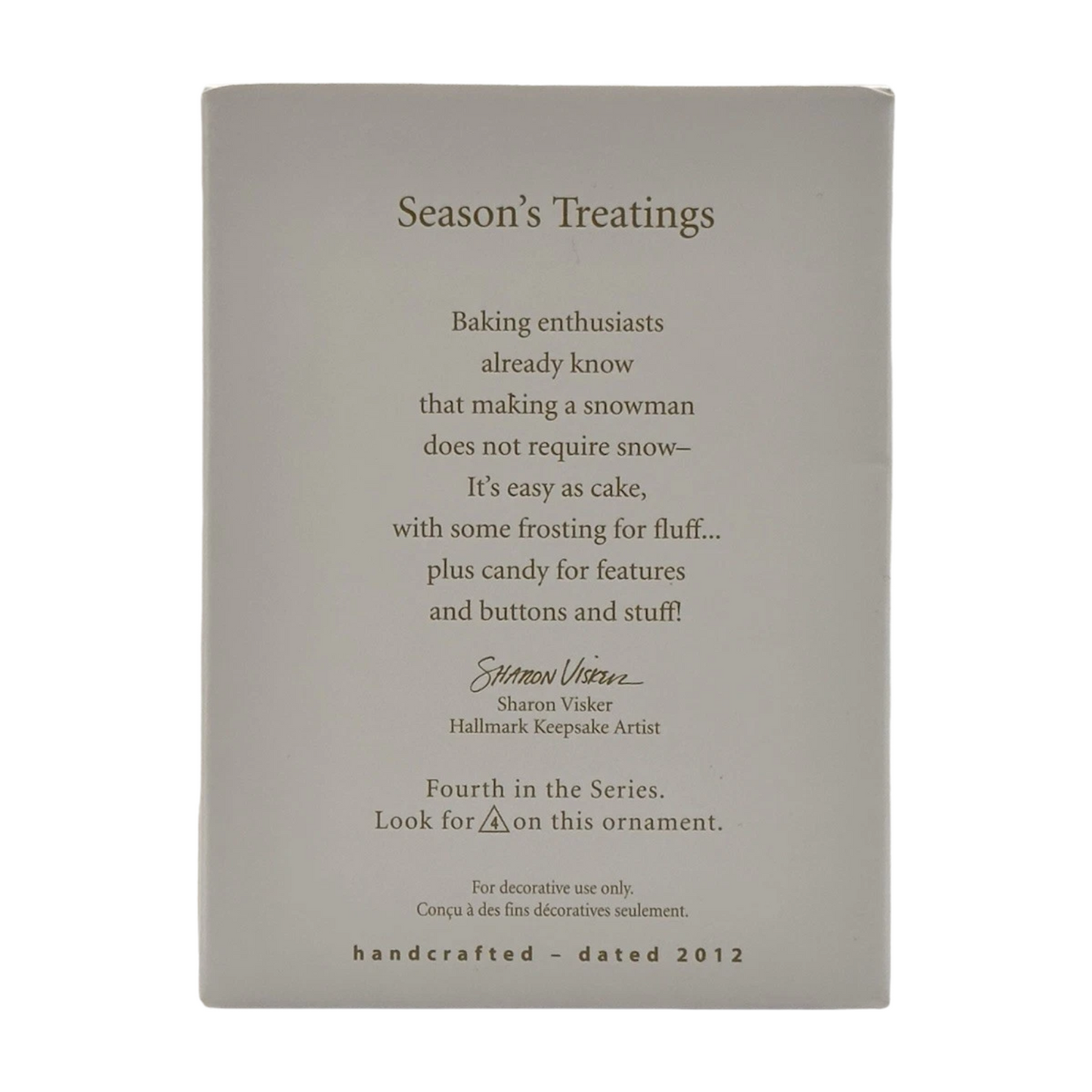 2012 Season's Treatings Hallmark Ornament (Season's Treatings) LPR3814 Image6