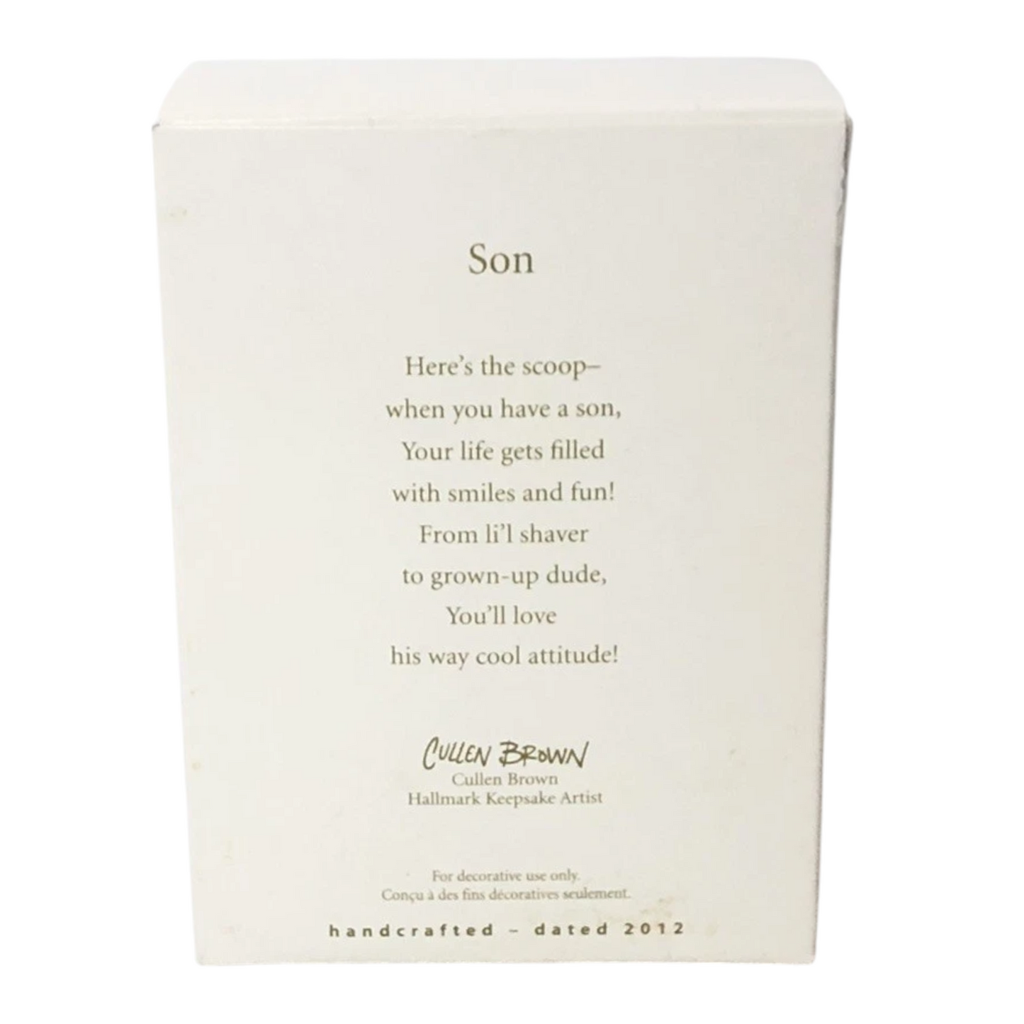 2012 Son Hallmark Ornament (Family) QXG4594 Image4