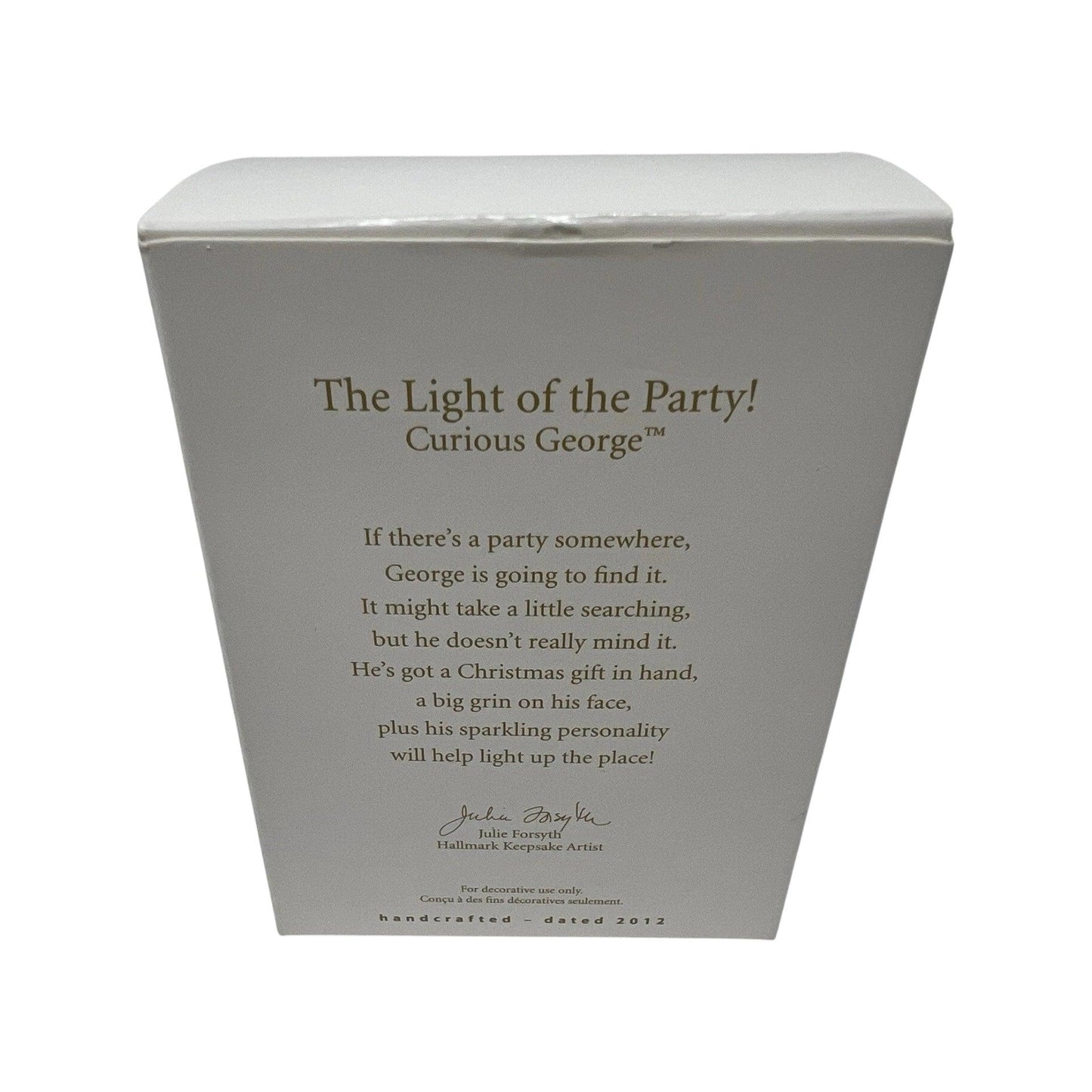 2012 The Light of the Party! Hallmark Ornament (Curious George) QXI2654