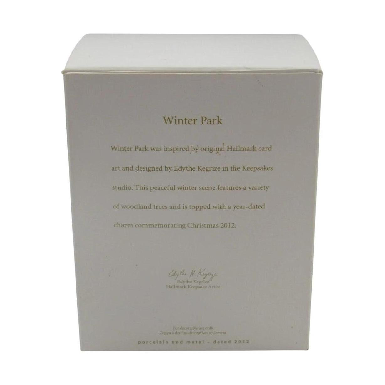2012 Winter Park Hallmark Ornament (Winter Garden) QXG3544