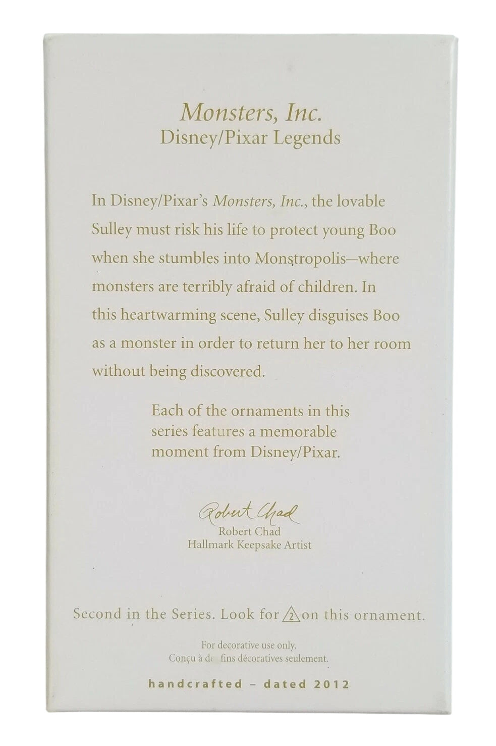 2012Disney/Pixar Legends Hallmark Ornament (Monsters, Inc.) QX8254 Image6