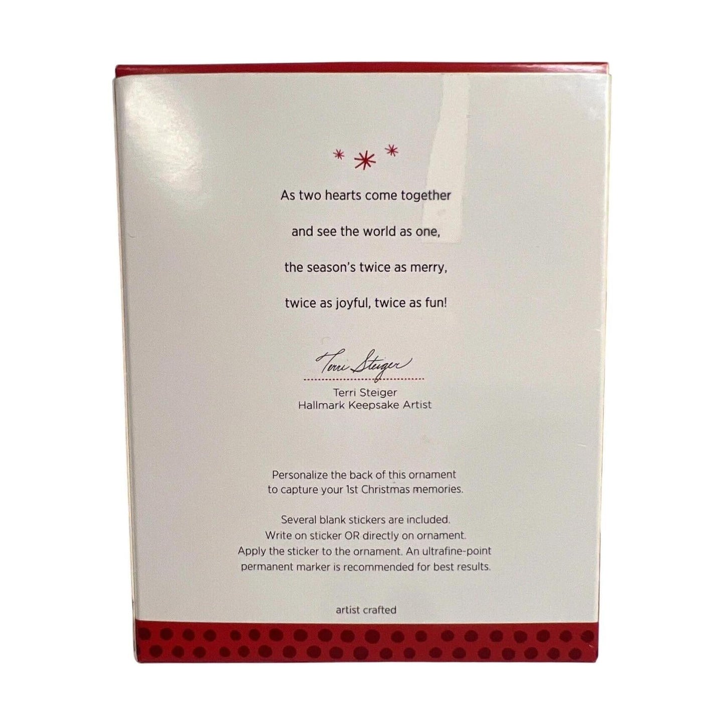 2013 Our First Christmas Hallmark Ornament (Photo Holder) QXG1872