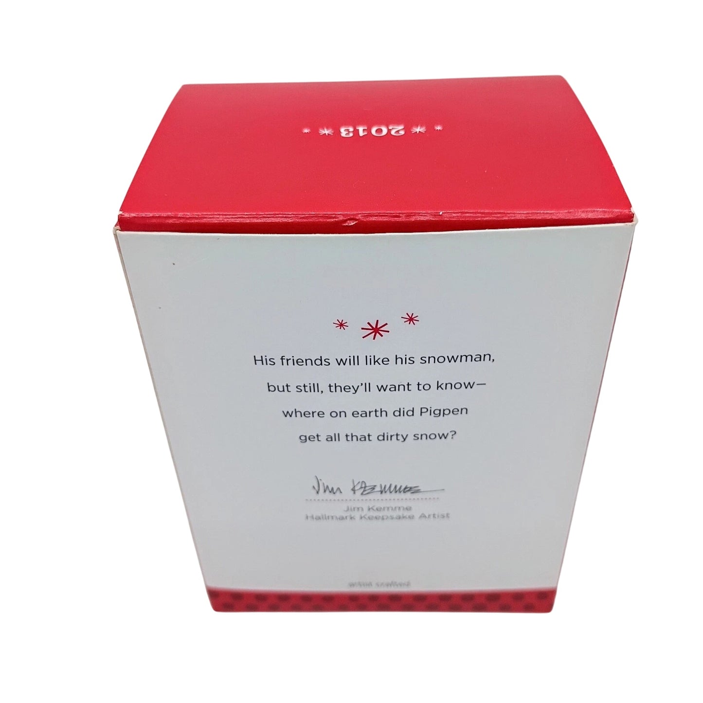 2013 Pigpen Builds a Snowman Hallmark Ornament (Peanuts) QXI2232