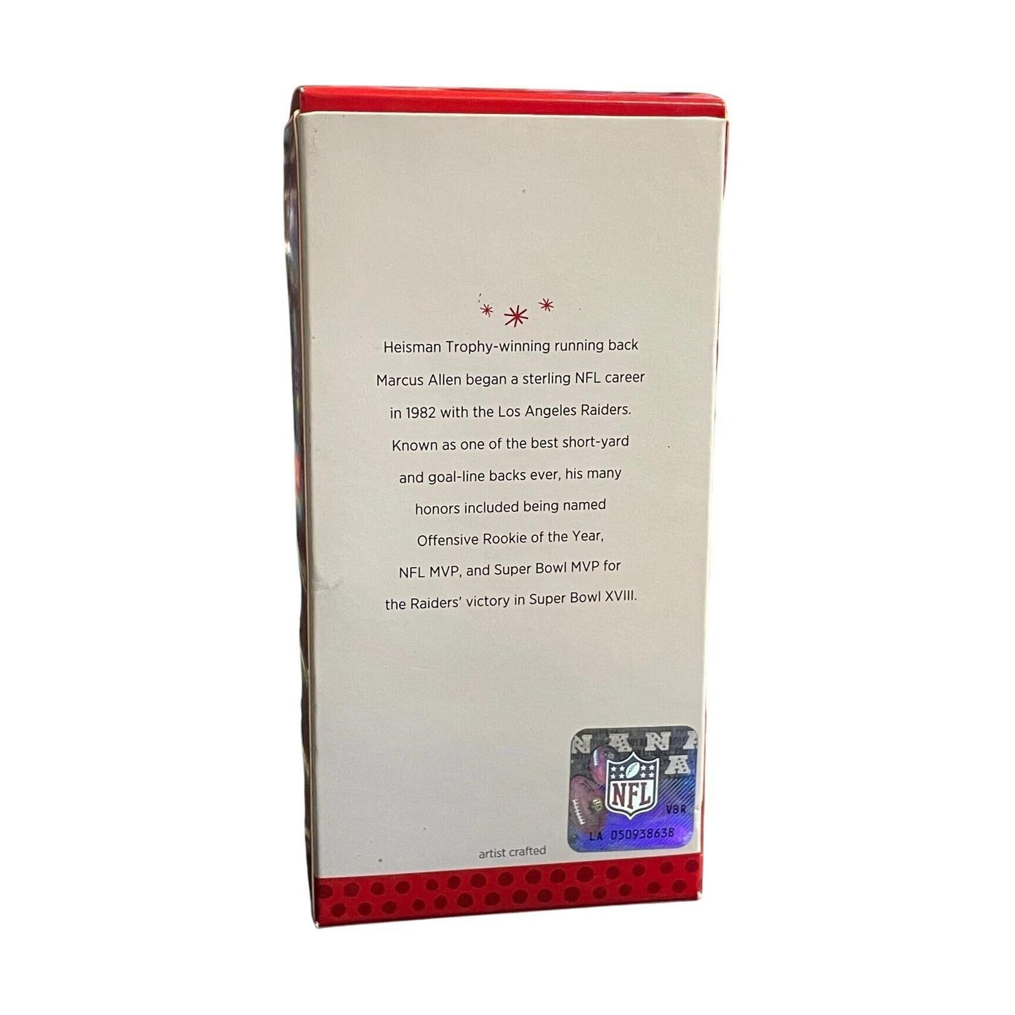 2013 Marcus Allen Hallmark Ornament (Football Legends) QXI2285