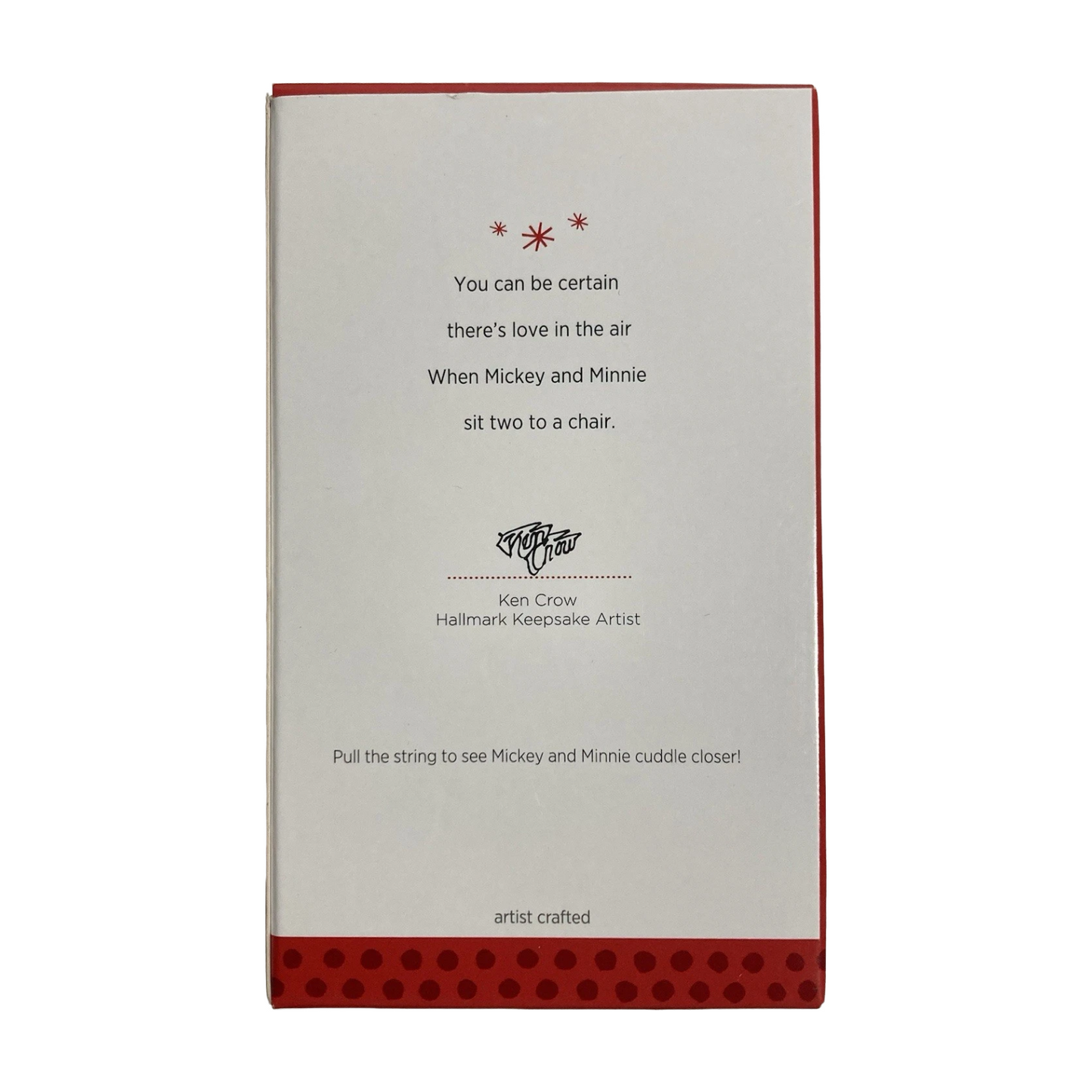 2013 Two to a Chair Mickey and Minnie Hallmark Ornament (Mickey Mouse & Friends) QXD6082 Image7