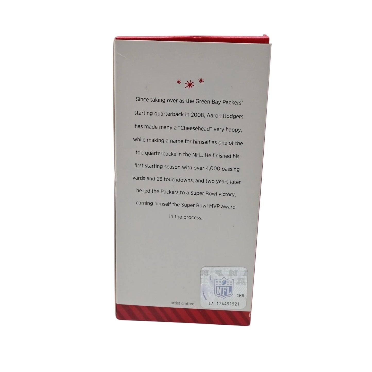 2014 Aaron Rodgers Hallmark Ornament (Football Legends) QX9253