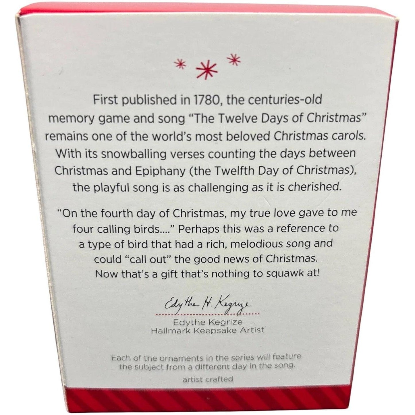 2014 Four Calling Birds Hallmark Ornament (Twelve Days of Christmas) QX9103