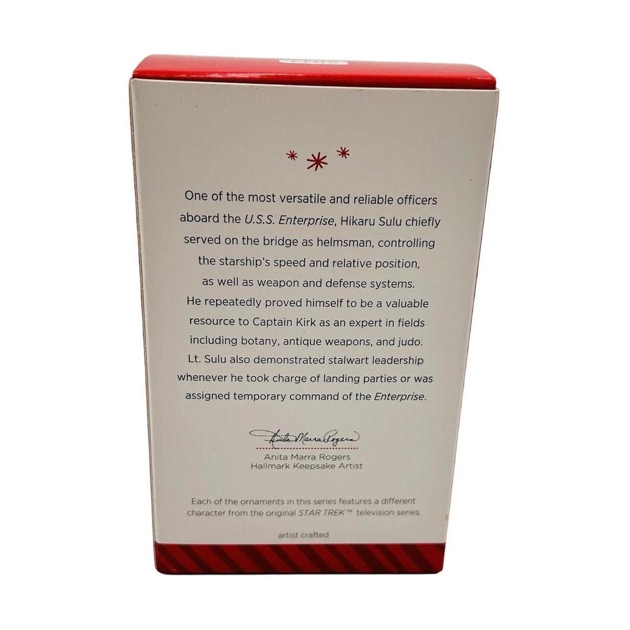 2014 Lieutenant Hikaru Sulu Hallmark Ornament (Star Trek Legends) QX9183