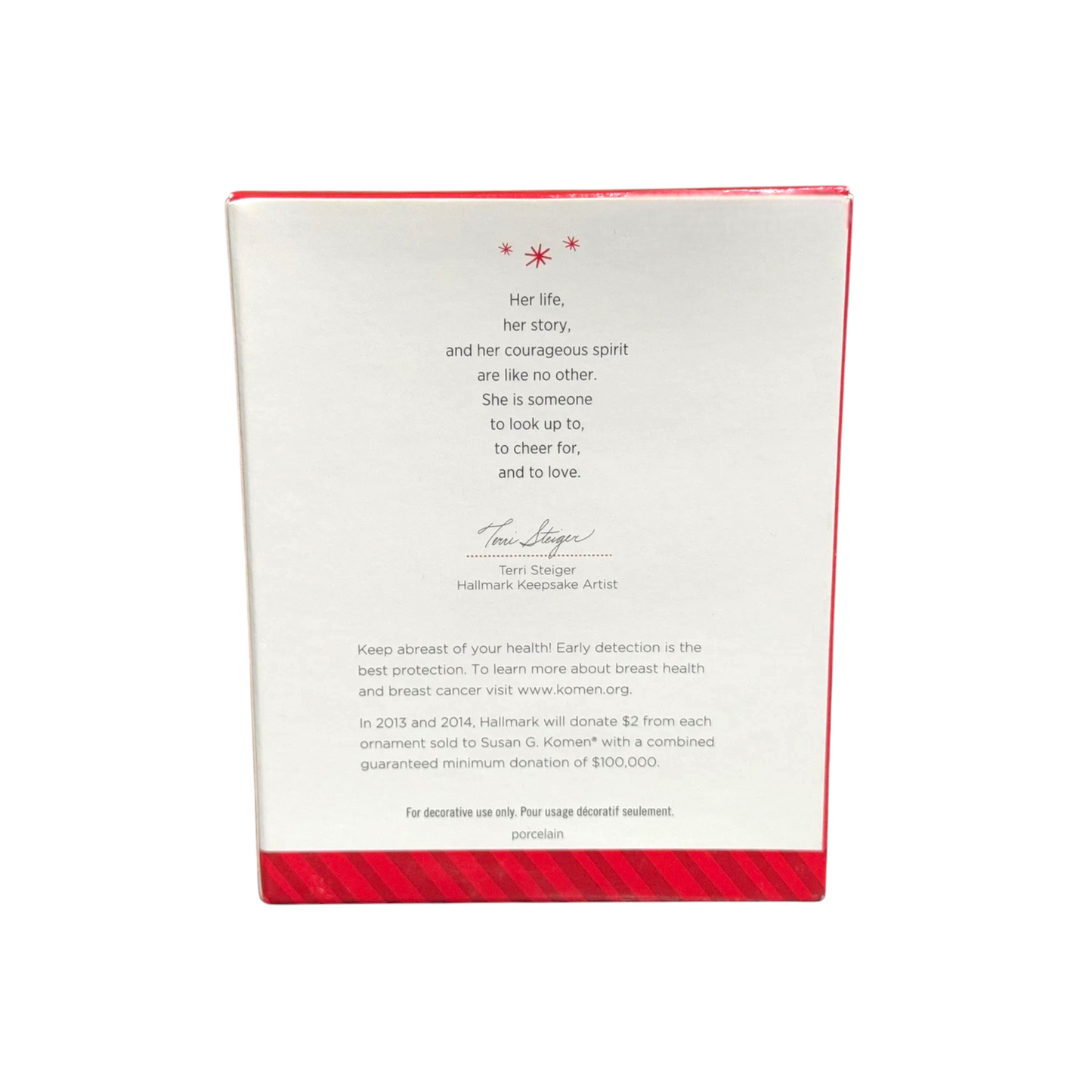 2014 One Like No Other Hallmark Ornament (Susan G Komen) QGO1313