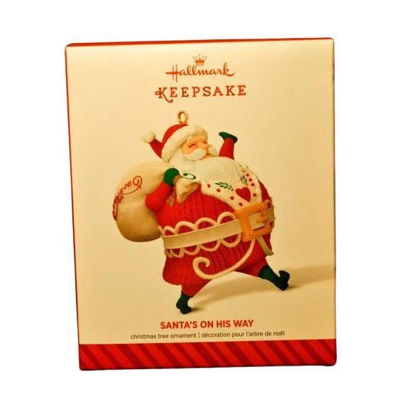 2014 Santa's On His Way Hallmark Ornament (Santa Claus) QGO1566