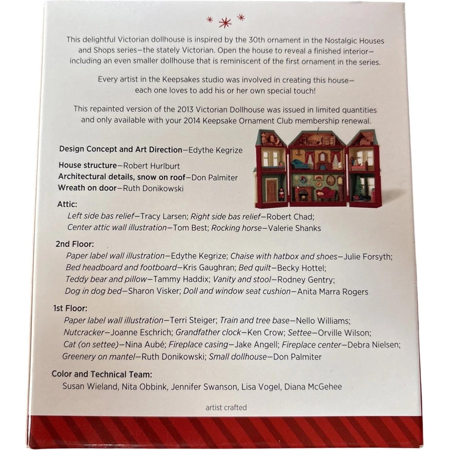 2014 Victorian Dollhouse Hallmark Ornament (Buildings & Houses) QXC5075