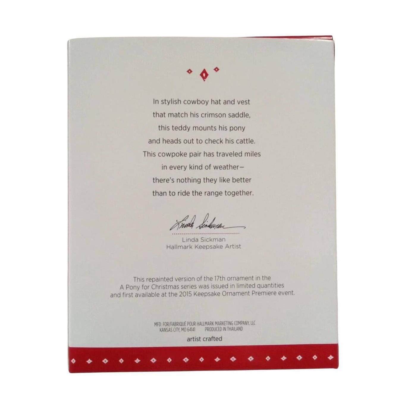2015 A Pony For Christmas Hallmark Ornament (A Pony for Christmas) QXE3789