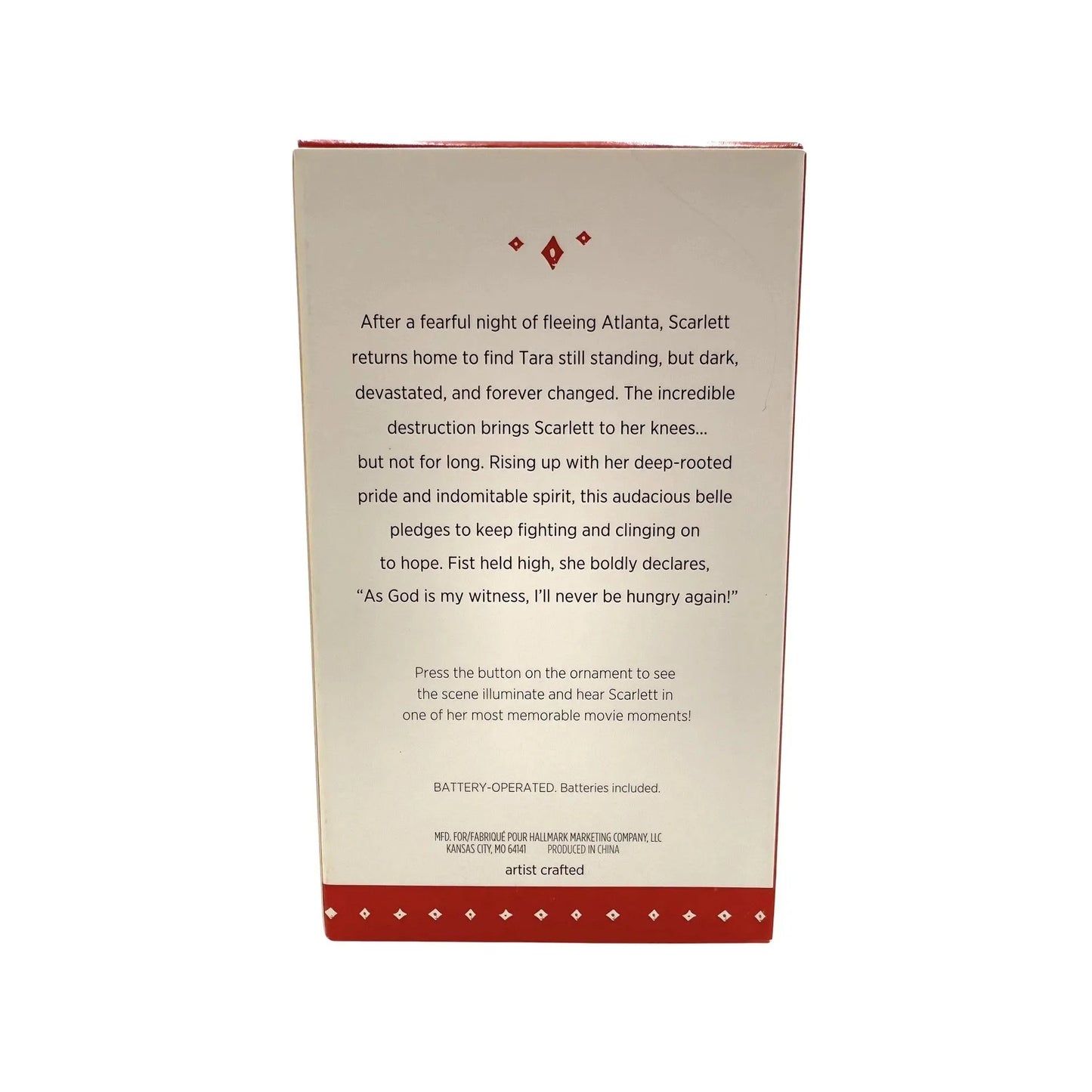 2015 As God Is My Witness Hallmark Ornament (Gone with the Wind) QXI2079