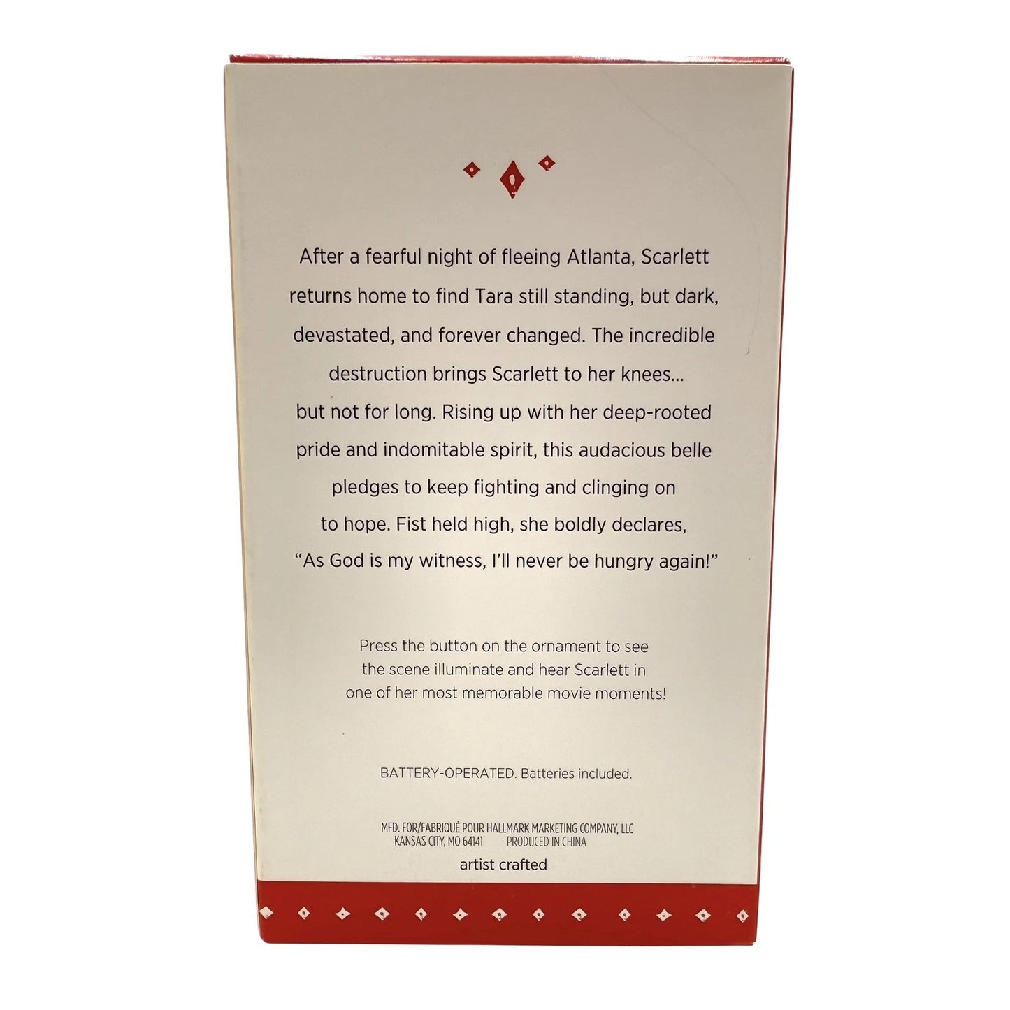 2015 As God Is My Witness Hallmark Ornament (Gone with the Wind) QXI2079