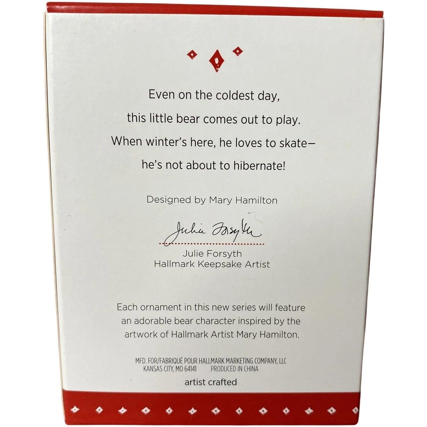 2015 Can't Wait to Skate Hallmark Ornament (Mary Hamilton's Bears) QX9267