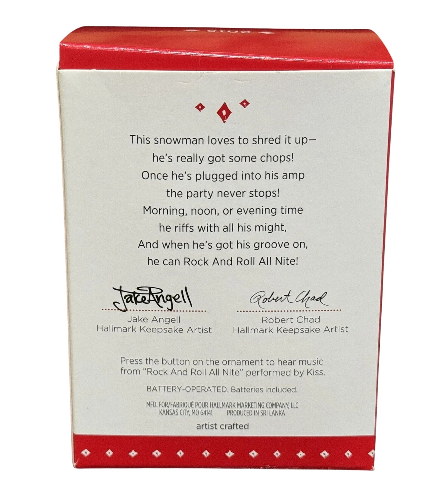 2015 Rock and Roll All Nite Hallmark Ornament (Snowmen) QGO1017